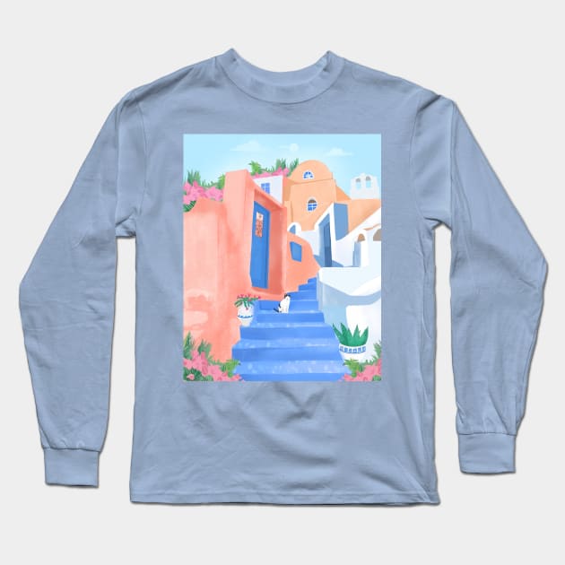 Greece Travel Long Sleeve T-Shirt by Petras